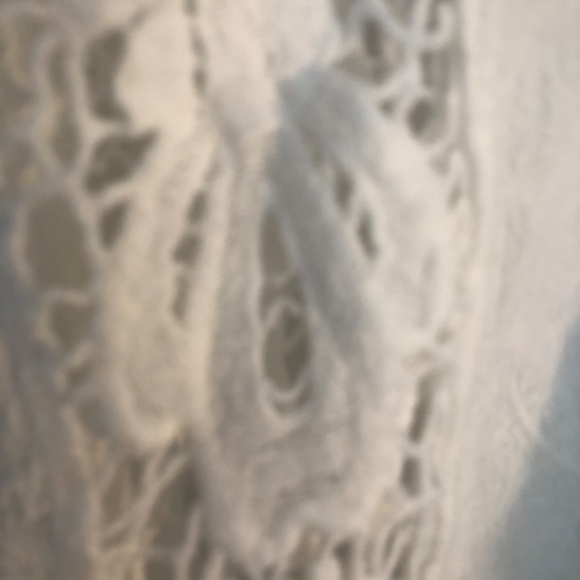 Bohemian/ Coastal Natura Cotton Lace/ Embroidered Batwing Top waist 23” PTP 31” - Picture 4 of 5